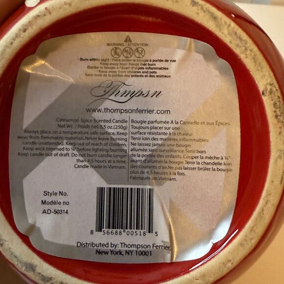 Thompson Ferrier Reindeer Christmas Holiday Ceramic Scented Candle Jar - Picture 4 of 6